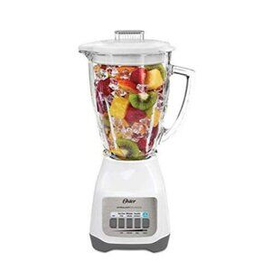 Oster Classic Series 6 Cup Glass Jar 5 Speed Blender 750 Watt White